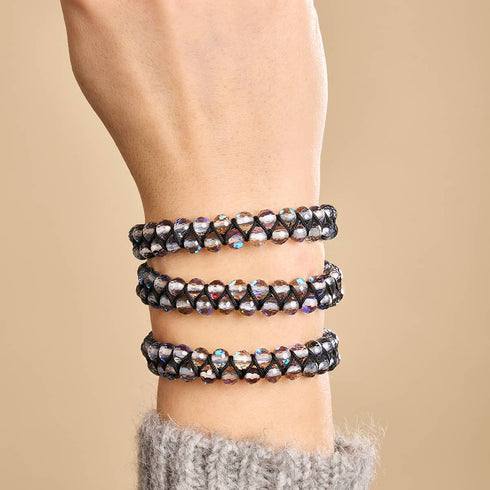 Charbon électrique | Argent | Bracelet Vitalité Prisma